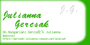 julianna gercsak business card